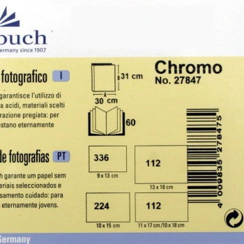 Album Goldbuch Chromo Krem (tradycyjny 60 czarnych stron)
