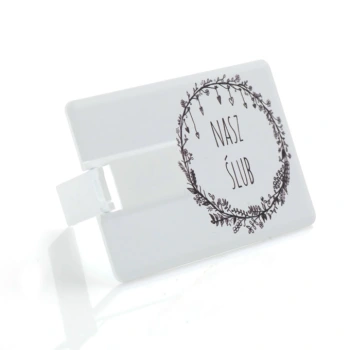 Pendrive karta kredytowa Nasz Ślub B&W (do wyboru pojemność 2-32 GB)