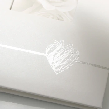 Album wklejany Heart silver (tradycyjny 40 czarnych stron)