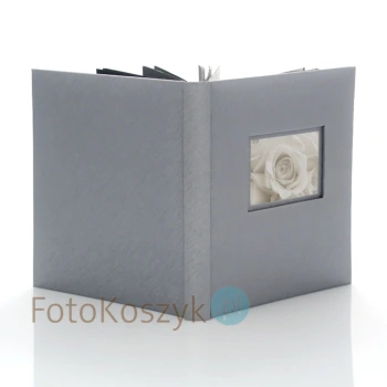 Album ślubny wklejany Gedeon Love silver (tradycyjny 40 czarnych stron)