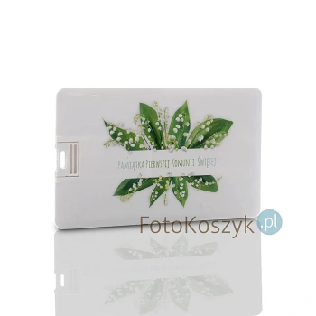 Pendrive komunijny karta kredytowa konwalie (do wyboru pojemność 2-32 GB)
