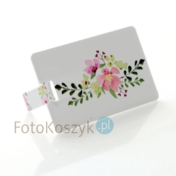 Pendrive karta kredytowa Nasz Ślub kwiaty ( pojemność 16 / 32 GB)