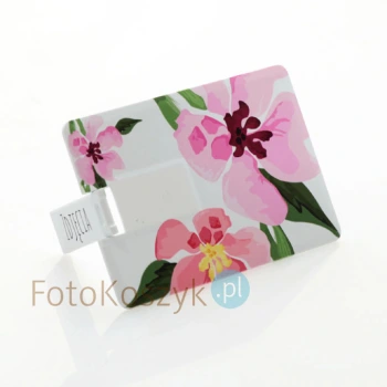 Pendrive karta kredytowa Nasze zdjęcia kwiaty (do wyboru pojemność 2-32 GB)