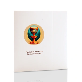 Mini-Album Komunijny TS nowy kielich - zestaw: 2 zdjęcia 15x21 plus zakładka