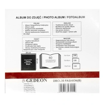 Album Fashion J XL (tradycyjny 60 czarnych stron)