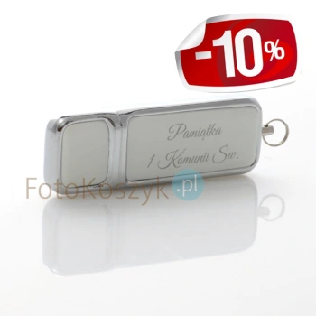 Pendrive Pamiątka I Komunii Św. MG-USB 2.0 biała skóra (4GB)
