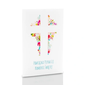 Mini-Album Komunijny TS krzyż na dwa zdjęcia 13x18