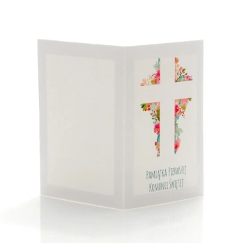 Mini-Album Komunijny TS krzyż na dwa zdjęcia 13x18