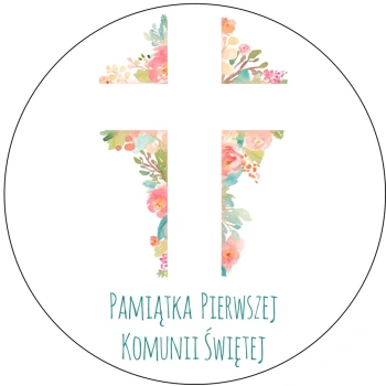 Duża naklejka krzyż komunia (4 szt.)