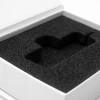 Białe laminowane pudełko na duży pendrive (ze skóry lub materiału)