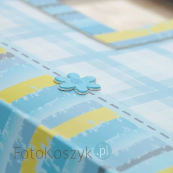 Album dziecięcy kratka niebieska (200 zdjęć 10x15)