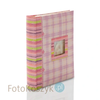 Album dziecięcy kratka różowa (200 zdjęć 10x15)