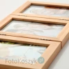 Multi ramka dębowa, drewniana jasny brąz (na 3 zdjęcia10x15cm)