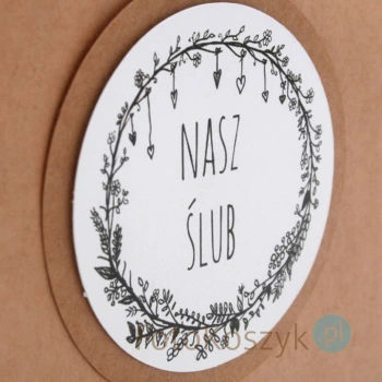 Torebka kraft Nasz Ślub b&w (3 rozmiary do wyboru)