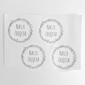 Duża naklejka Nasze Zdjęcia B&W (4 szt.)
