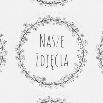 Mała naklejka Nasze Zdjęcia b&w (24 szt.)