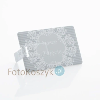 Pendrive Karta Kredytowa Nasze Zdjęcia Szara (do wyboru pojemność 2-32 GB)