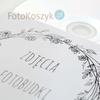 Obwoluta biała TS Zdjęcia z fotobudki (na płytę CD/DVD)