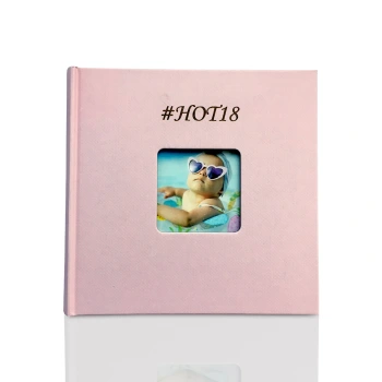 OUTLET - Album wsuwany pastelowy róż Fun (200 zdjęć 10x15) Grawer