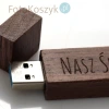 Pendrive grawerowamy Nasz Ślub 2.0 ciemne drewno (16GB)