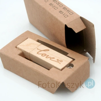 Pudełko na pendrive drewniany PDS kraft