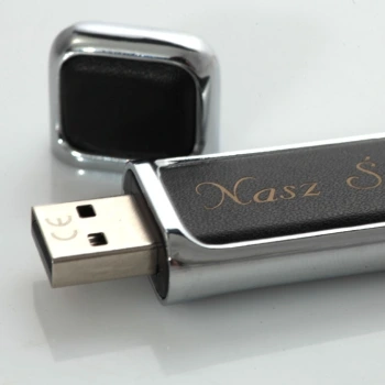 Pendrive Nasz Ślub MG-USB 2.0 czarna skóra (16GB)