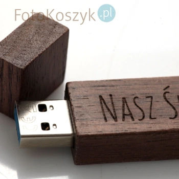 Pendrive grawerowamy Nasz Ślub 2.0 ciemne drewno (16GB)