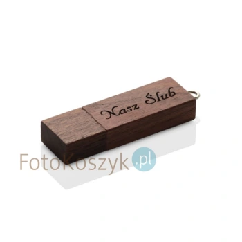 Pendrive Nasz Ślub MG-USB 2.0 ciemne drewno (4GB)