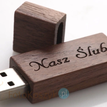 Pendrive Nasz Ślub MG-USB 2.0 ciemne drewno (4GB)
