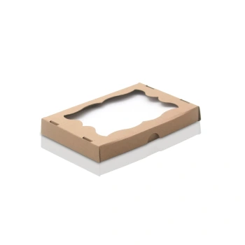 Mocne kartonowe pudełko z okienkiem na odbitki 13x18 kraft