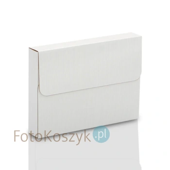 Białe pudełko ryflowane na zdjęcia 15x21 (do sklejania z rzepem)