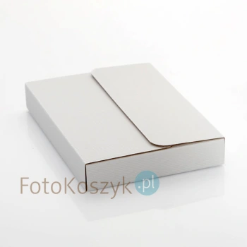 Białe pudełko ryflowane na zdjęcia 15x21 (do sklejania z rzepem)