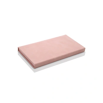Pudełko welurowe różowe na zdjęcia 15x23 i pendrive (do 50 zdjęć)