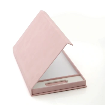 Pudełko welurowe różowe na zdjęcia 15x23 i pendrive (do 50 zdjęć)