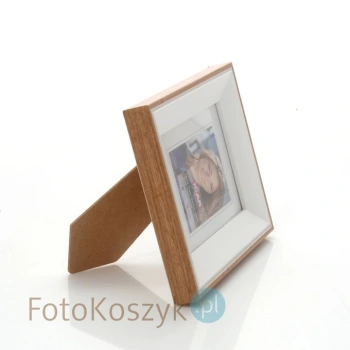 Ramka drewniana, biało-dębowa DRZ (na zdjęcie 10x15 cm)
