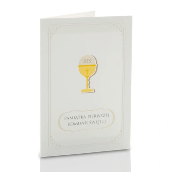 Mini-Album komunijny kielich TS na dwa zdjęcia 15x21
