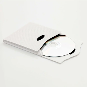 Etui białe, ryflowane  z rzepem (na płytę CD/DVD)