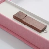 Pudełko płótno róż na zdjęcia 15x23 i pendrive (do 50 zdjęć)
