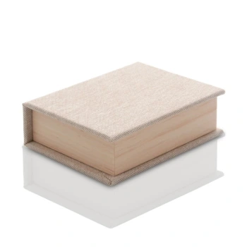 Pudełko na pendrive (płótno+drewno)