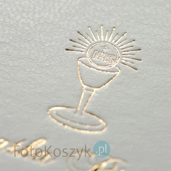 Białe, komunijne pudełko na pendrive (magnes)