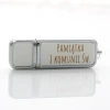 Biały pendrive ze skóry 8GB 2.0
