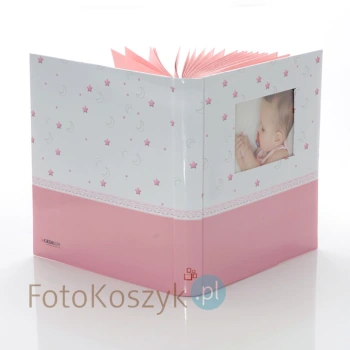 Dziecięcy album na zdjęcia Sleepy różówy XL (tradycyjny 60 różowych stron)