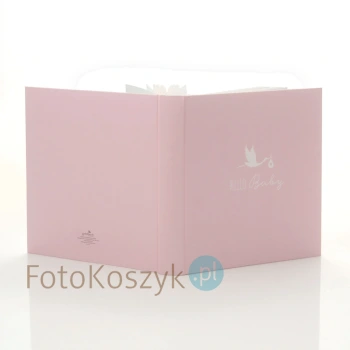 Album dziecięcy na zdjęcia wklejane Goldbuch bocian róż (tradycyjny 60 białych stron)