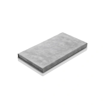 Pudełko welurowe szare na zdjęcia 15x23 i pendrive (do 50 zdjęć)