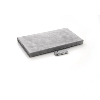 Zestaw welur szary pendrive + pudełko do 50 zdjęć i pen (16GB 3.0)