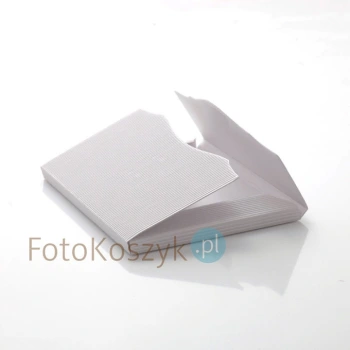 Teczka biała ryflowana na zdjęcia 13x18 bez rzepa