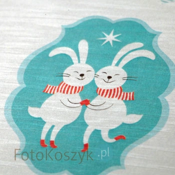 Świąteczna teczka na zdjęcia zajączki (grubsza, na zdjęcia 13x18)