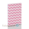 Album TS Leporello 15x21 chevron róż (5 białych kart)