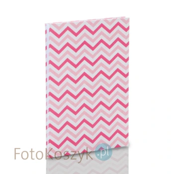 Album TS Leporello 15x21 chevron róż (5 białych kart)