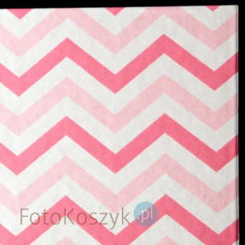Album TS Leporello 15x21 chevron róż (5 białych kart)